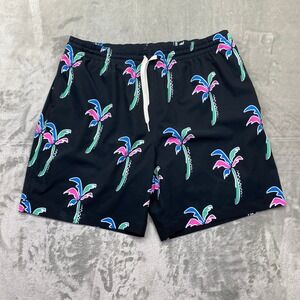 Chubbies Havana Nights Palm Tree Swim Trunks Shorts XL 7 Inseam Elastic Waist